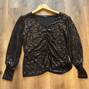 Studio Elegant Black Floral Blouse